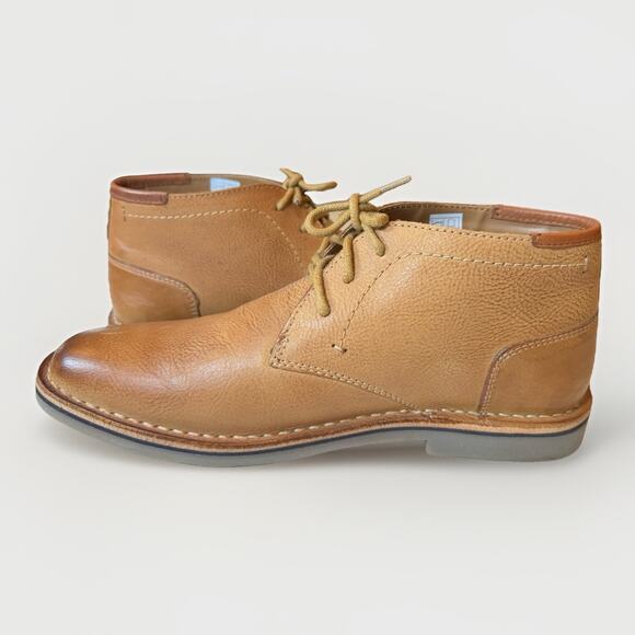 Steve Madden Men’s Tan Leather Hestonn Ankle Boots Size 8.5